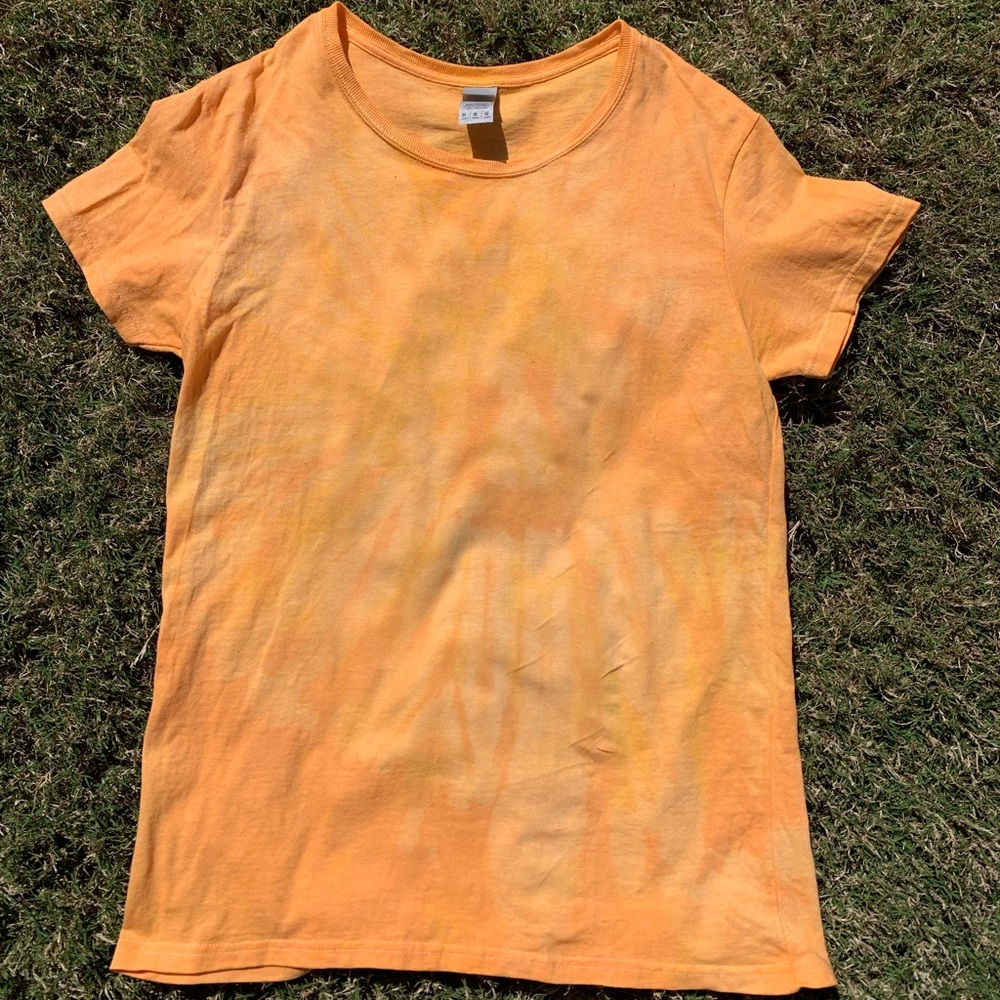 Orange Sprial tie dye t shirt